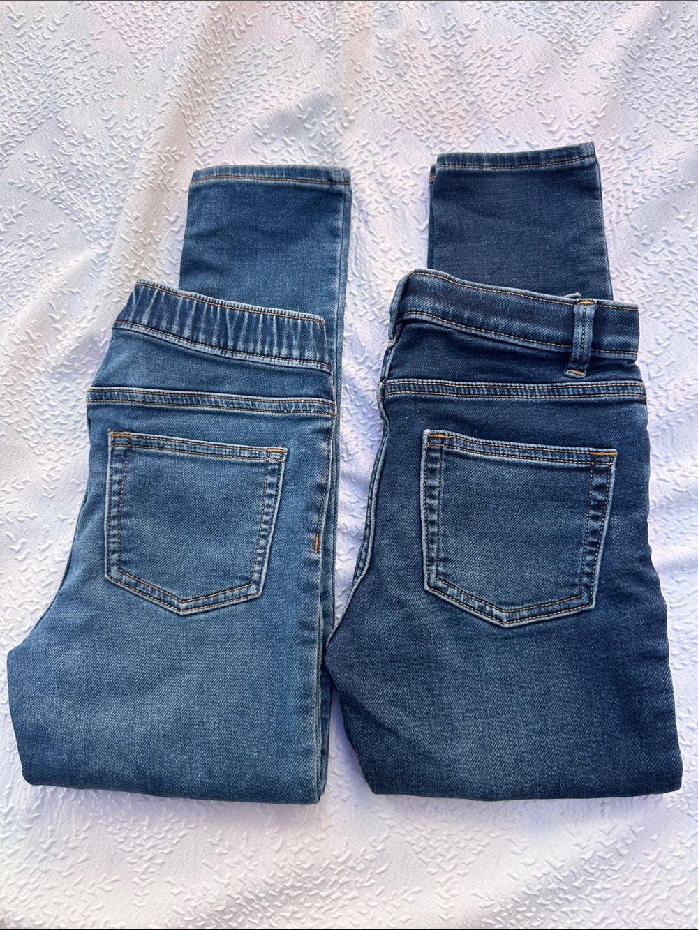 Crewcuts Girls Blue Denim Jeggings Duo - Light & Dark Wash